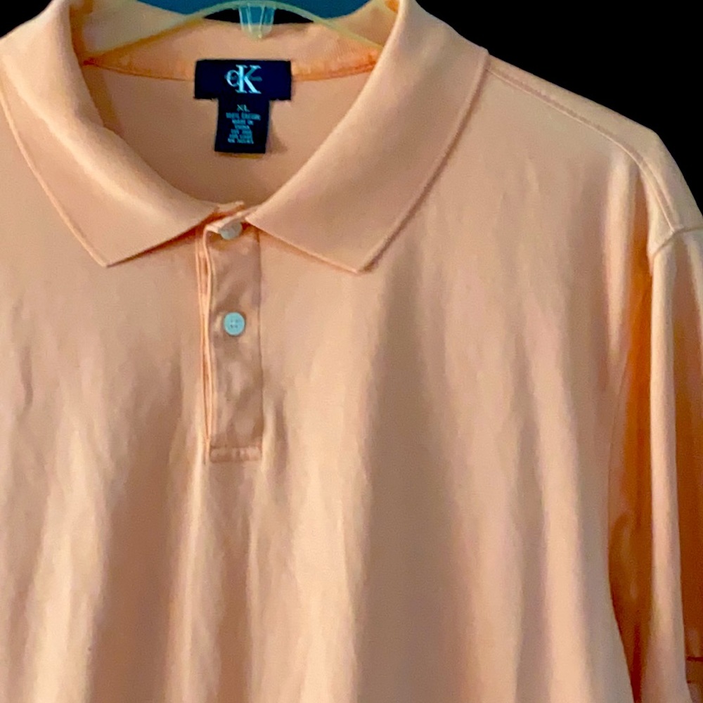 Calvin Klein dark peach 🍑 polo shirt XL cotton XL